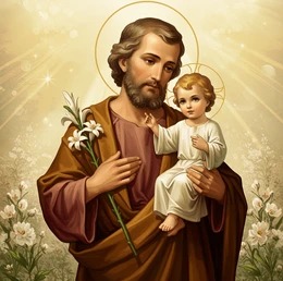 St. Joseph holding the infant Jesus